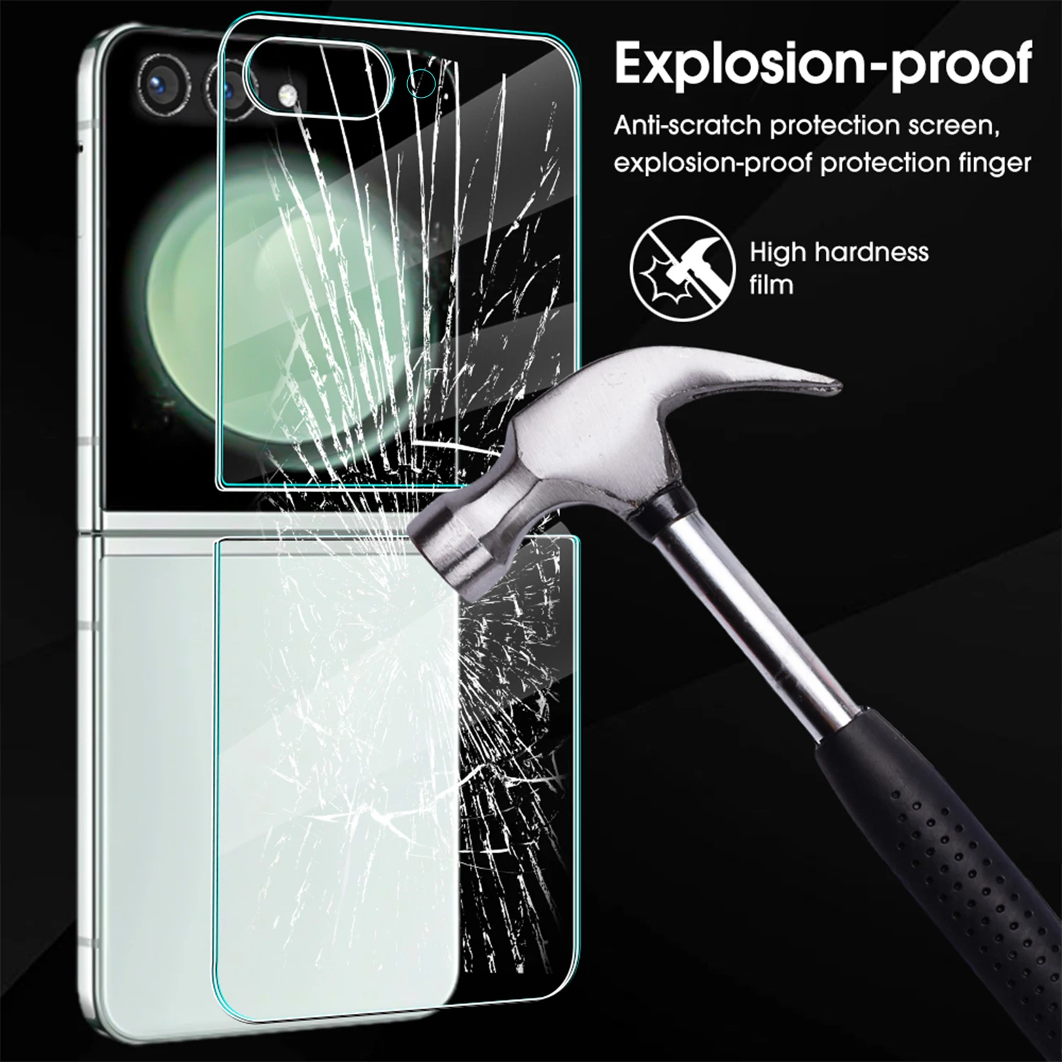 for Samsung Galaxy Z Flip 7 Front Screen Protectors Lens Cover Back Tempered Glass Anti-scratch Protective Films for Z Flip7
