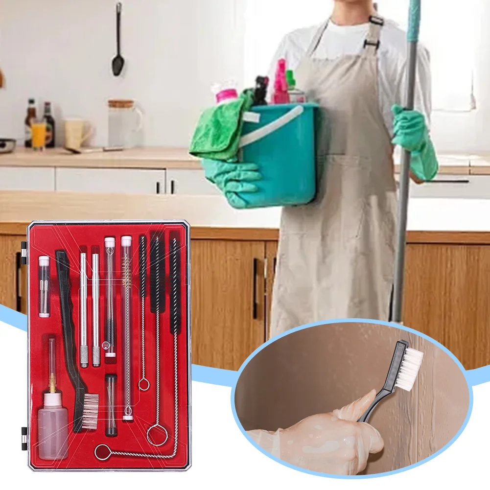 23 Pieces Professional Spray Gun Cleaning Brush Set with Case Paint Gun Cleaning Kit To Clean HVLP Paint Guns Air Tools Airbrush