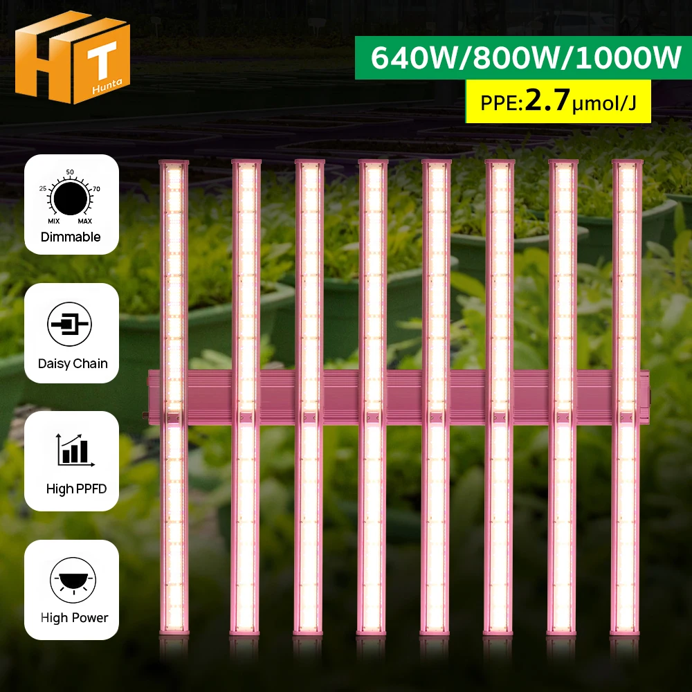 Lampe horticole de croissance LED, 320/640/800/1000W, LM281B, 100/277V, éclairage à intensité variable pour plantes, semis, légumes et fleurs