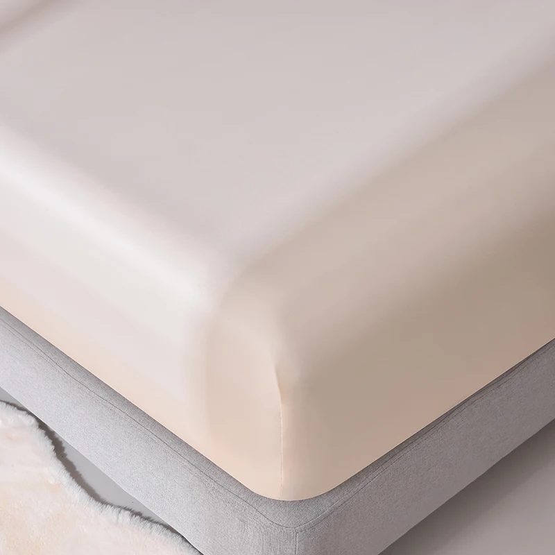 Rayon Satin Waterproof Fitted Sheet Silky Solid Color Bed Sheet Elastic Band Sheets Smooth Bedsheet Mattress Cover