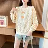 Sweatshirt Feminine Lace Slimming Versatile Age-Reducing Pullover Top 6