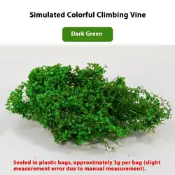 Artificial Miniature Greenery Kit for DIY Model Landscaping and Crafts (Dark green)
