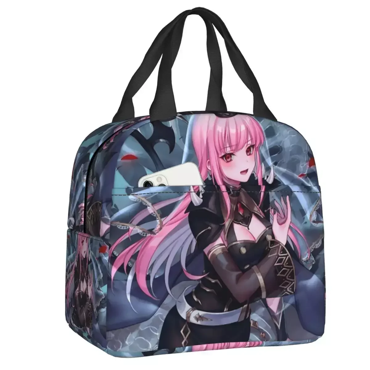 

Милая термоизолированная сумка для ланча с рисунком Мори каллиопа Hololive, многофункциональная женская сумка-тоут для ланча с мультипликационным аниме ТВ
