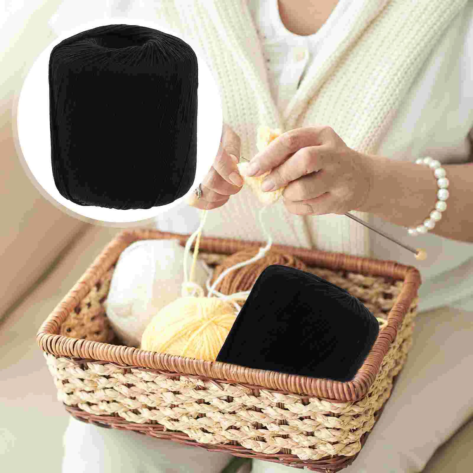 Jute Twine Wool Yarn Cotton Knitting Thread Black Crochet String Cords Quilting Embroidery Threads Diy Crochet Cotton Yarn Roll 6