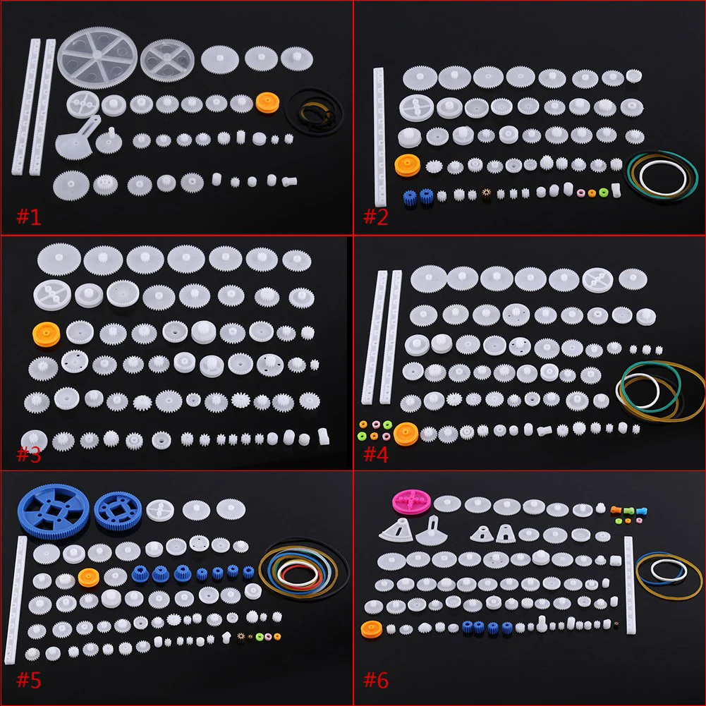 Gears Pulley Motor Gear Set Plastic Gears Plastic Gears Pulley Belt Worm Kits Crown Gear Set Robot Motor Parts Parts