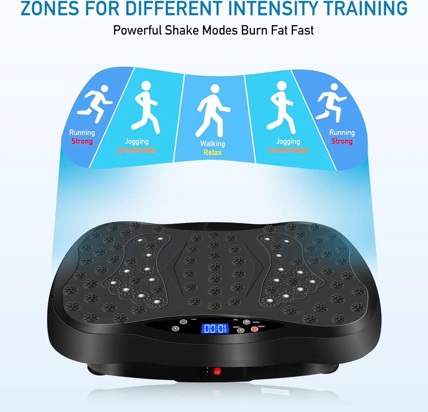 Plate Exercise Machine with Remote Control, Vibration Platform for Weight Loss, Whole Body Workout Machine, Fitness Machine