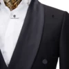 Cenne Des Graoom Luxury Men Suit Wedding Grooms Banquet Classic Black Tuxedo Jacket Pants Satin Shawl Lapel Slim Fit Party Prom 2