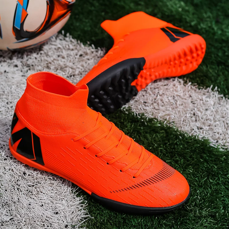 Men Soccer Shoes Cleats Adult Ankle Anti-Slippery Futsal TF/FG Grass Training Sport Football Boots Non-Slip Light football shoes