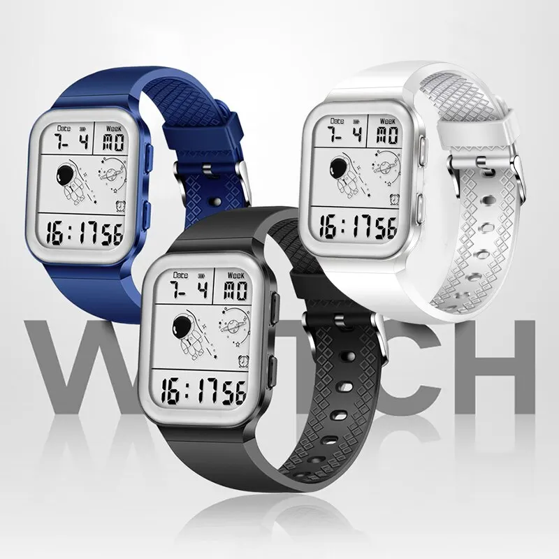 Fashion Watch Astronaut Electronic LED Digital Watch For Men Alarm Sport Silicone Waterproof Multifunctional Clock