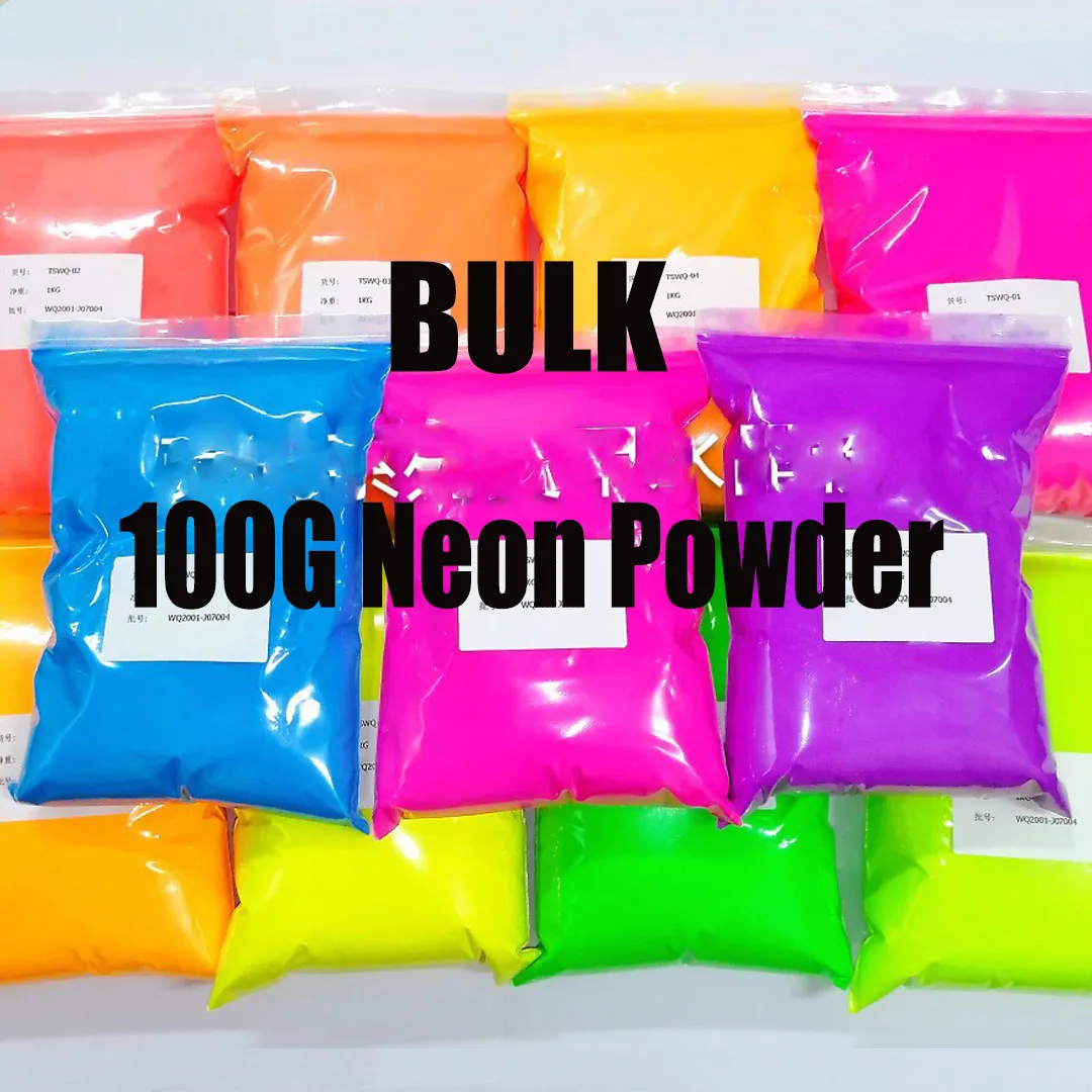 100gBagNeonAcrylicPowder3in1PhosphorNailDustPowderDIY