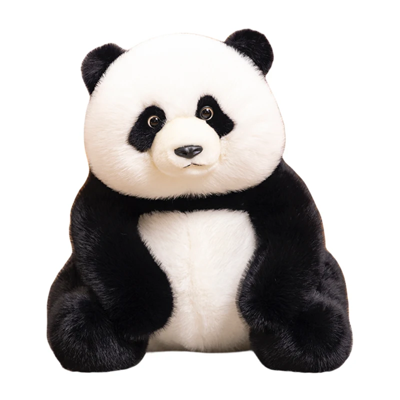 Simulation Round Chubby Panda Plush Toy Kawaii Stuffed Animals Baby Panda Plushies Doll Cute Soft Kids Toys for Girls Boys Gifts