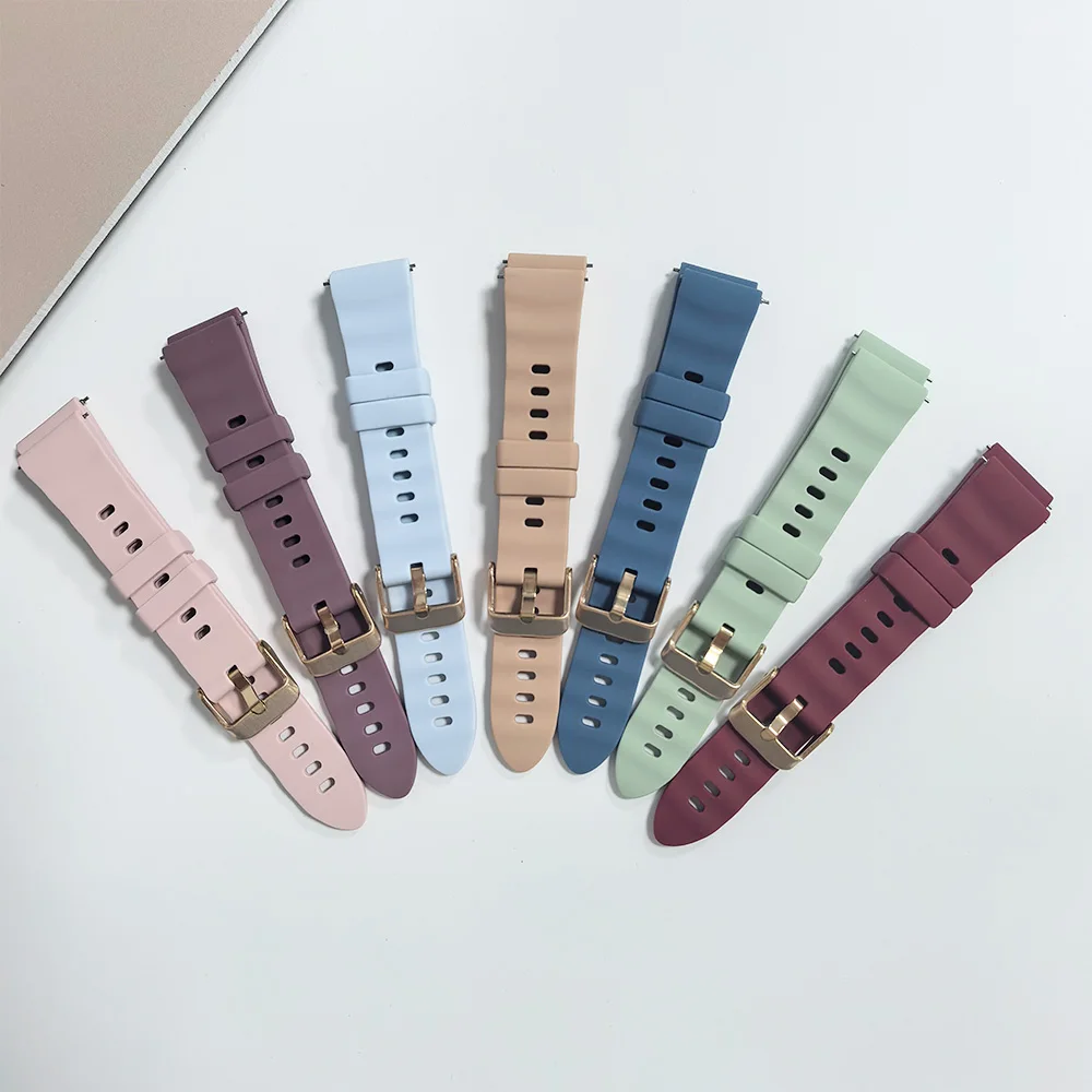 18mm Silicone Replacement Watch Strap - Premium Silicone Band for Small-Sized Smartwatches