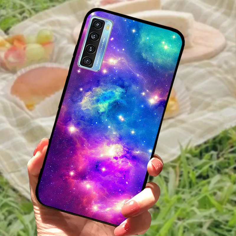 Elegant Black Marble Silicone Soft Case - Protective Bumper Cover