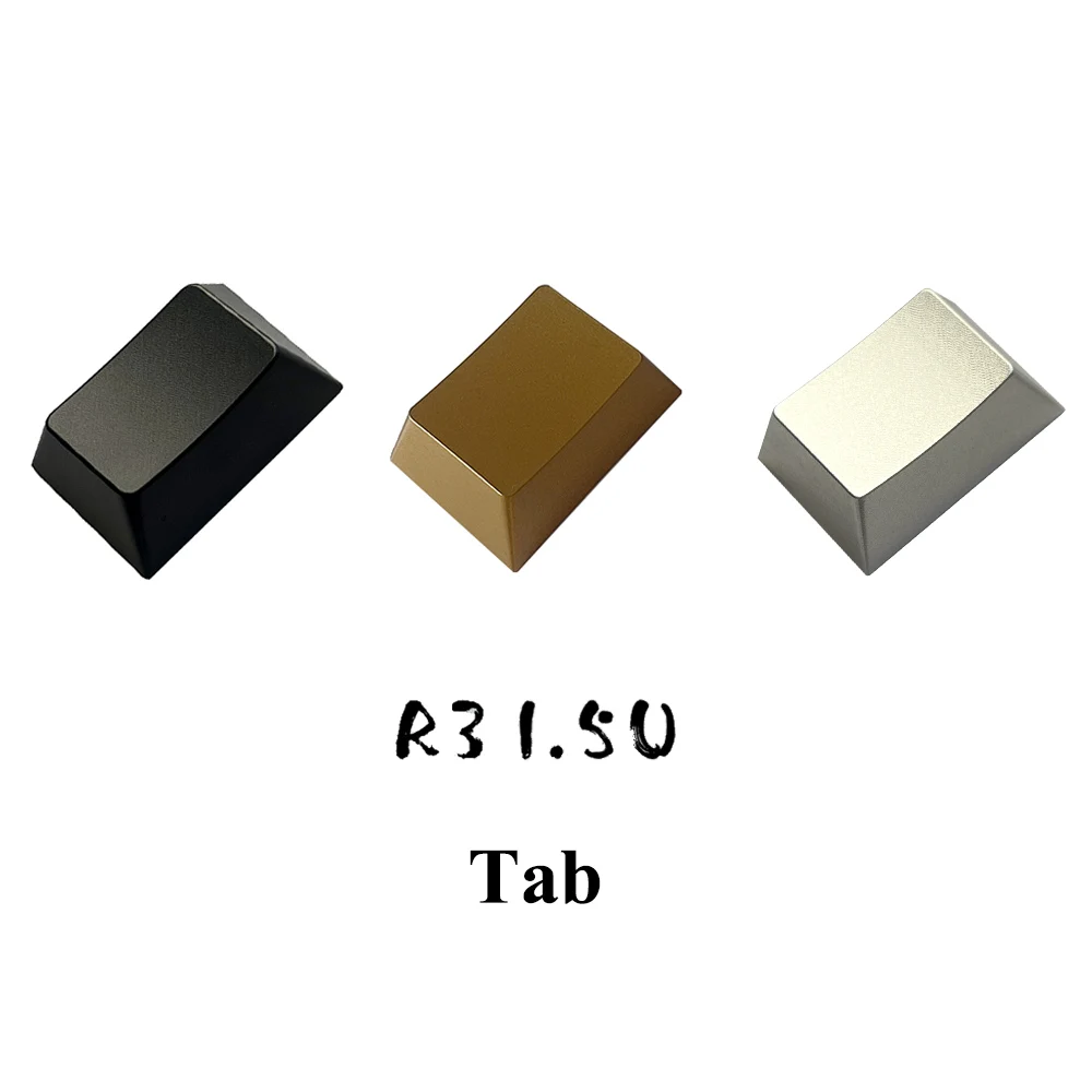 

Клавиатура без букв R3 1.5U Tab металлические клавиши на клавиатуру R1 1.5U Ctrl Alt Keycap Cherry Profile MX Cross Механическая серебристая, золотистая, Черная
