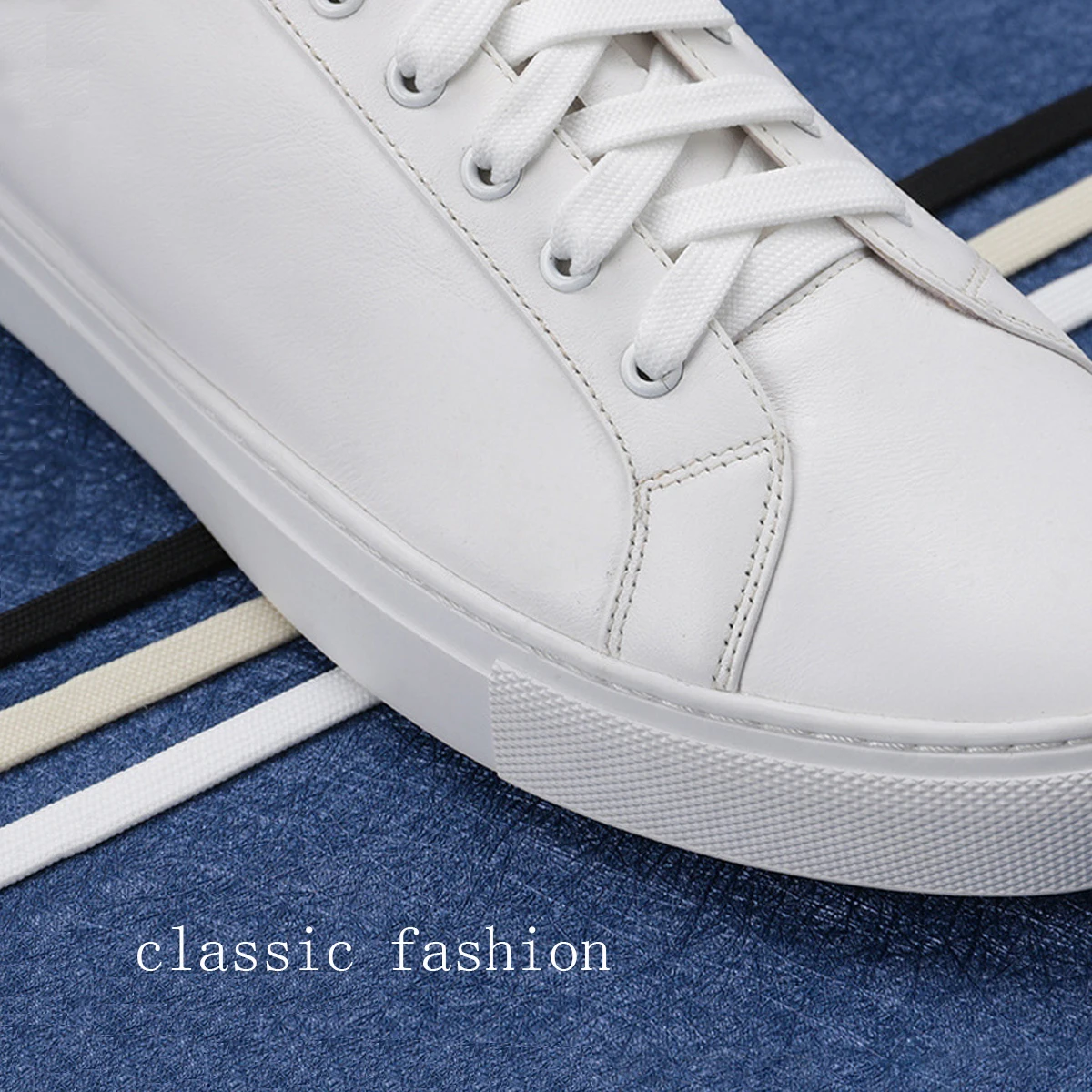 1 Paar hochwertige flache Schnürsenkel, für Sneakers, Flats, High-Tops. – Detail 5