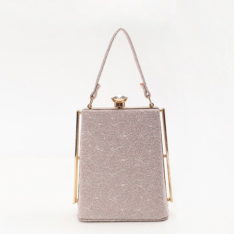 Bolso de noche elegante de Color sólido para mujer, brillante bolso de mano, bolso de fiesta, de lujo con borde de Metal, bolsos de hombro con axilas XA150H| | - AliExpress