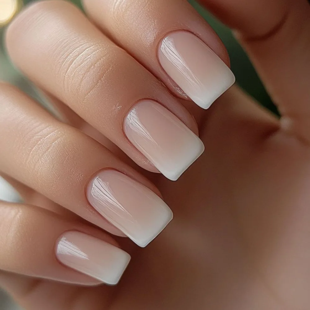 Pastel Gradient Short Square Nails