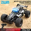ZWN 1:12 1:16 20KM/H RC Car With LED Lights 2.4G Alloy Off-Road High Speed Vehicle Remote Control Cars Toys for Children Gifts
