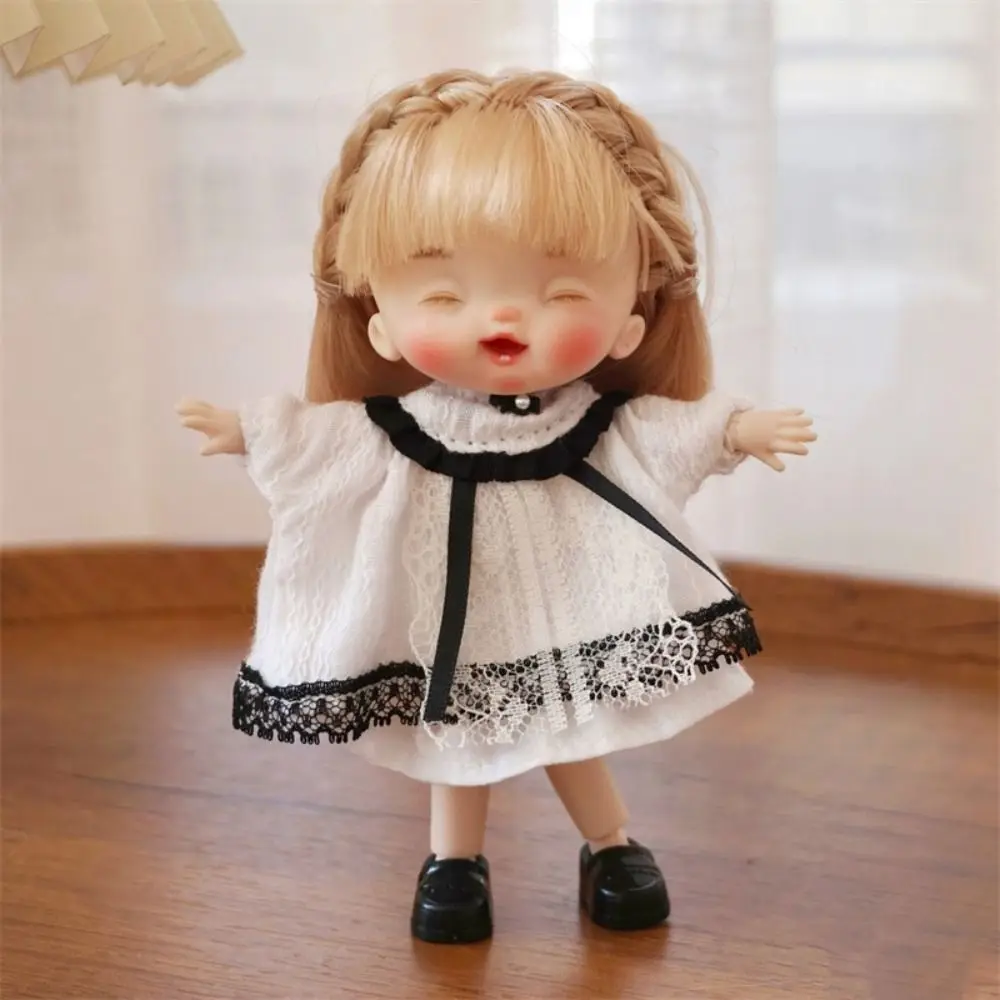 Movable Joints Ob11 Doll with Clothes Adjustable 14CM Obitsu 11 Clothes Dolls Kawaii Mini Ob11 Bjd Doll Girls 4