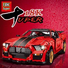 

GTE K135 Shelby GT500 igh-tech 18K Mustang Shelby Super Speed Racing Cars Moc Bricks Technology Model Building Block Toy 3386P