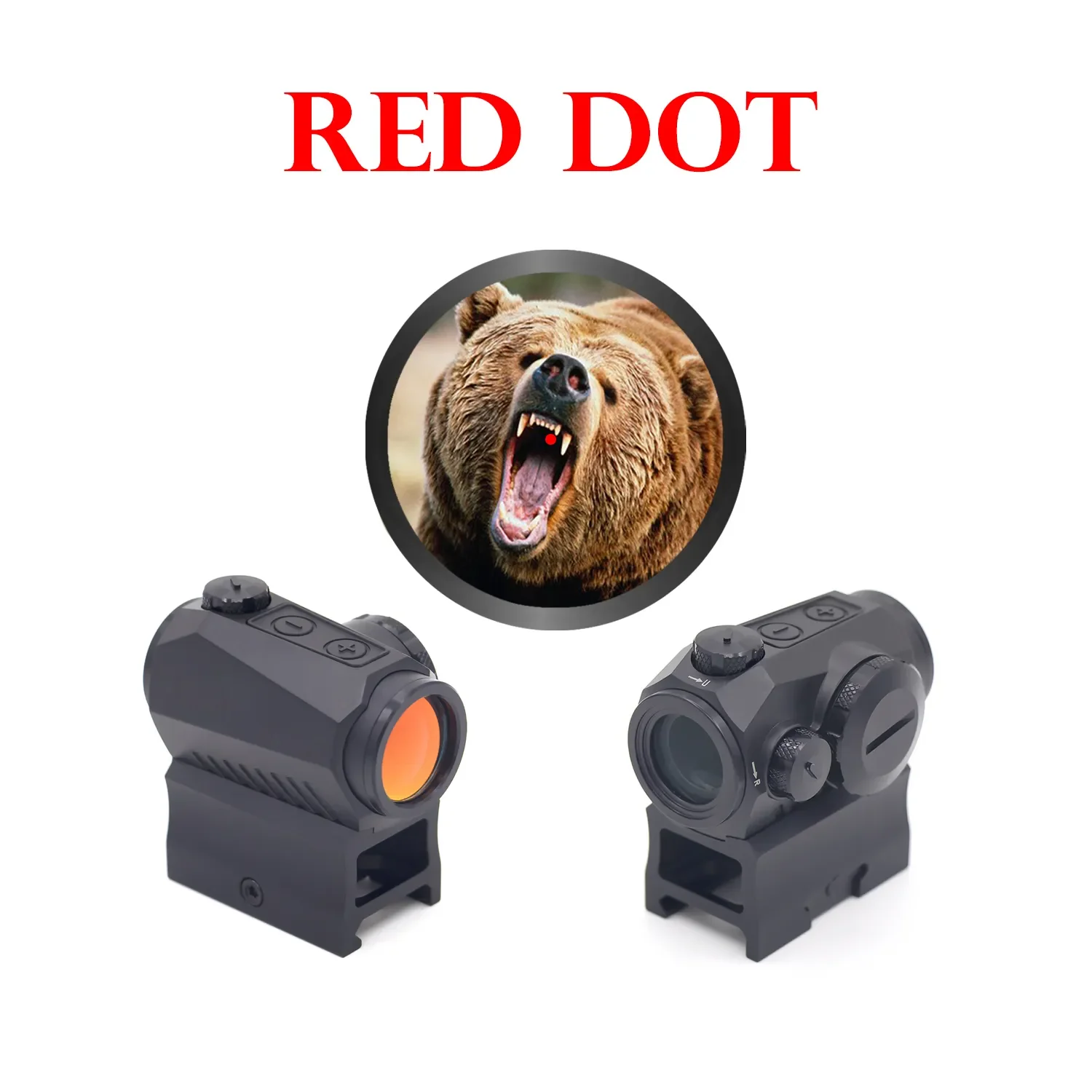 Original R5 1x20mm Compact 2 Moa Red Dot Sight Airsoft Riflescope Hunting Scope with Motion Activated-SOR52001
