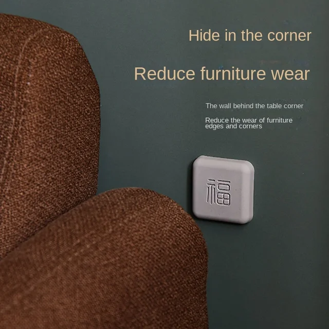 Fuzi Ajtó Fogantyú Szilikon Ütésgátló Készülék, Háztartási Hűtőszekrény Ütközésgátló Védőpad - Image 2