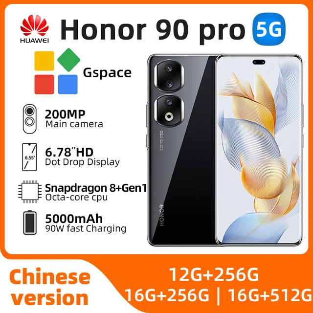 Honor 90 Pro 5G SmartPhone Snapdragon 8+Gen 1 200MP Camera 5000mAh Battery  6.78 Inch 120Hz Screen NFC Mobile Phones - AliExpress