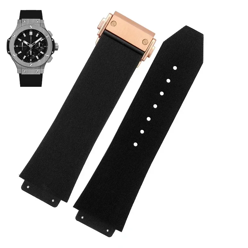Silicone Waterproof Men's Watch Strap - Durable Rubber Bracelet Wristband