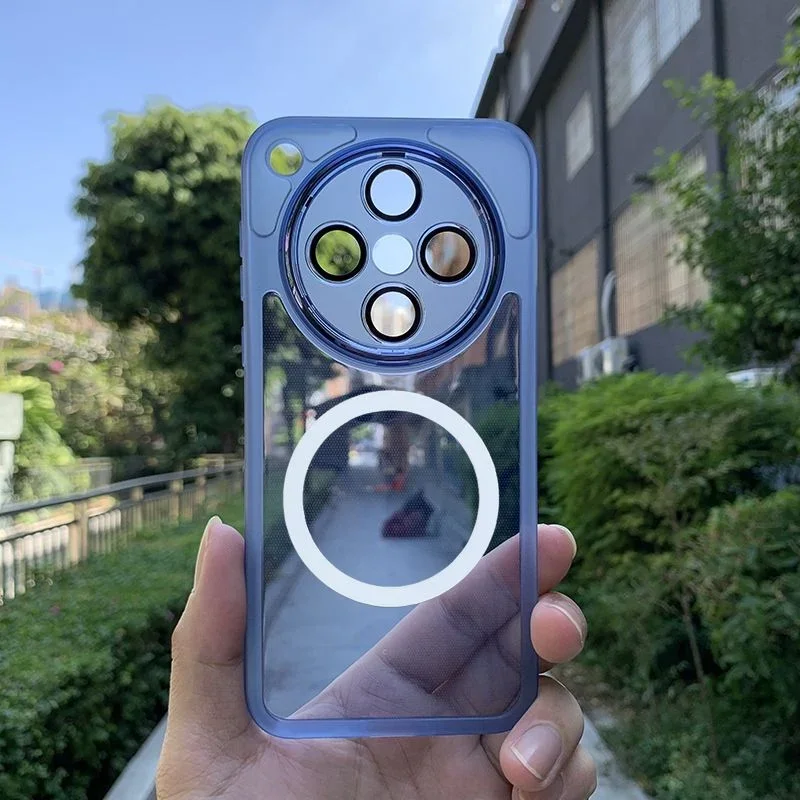 OPPO Find Series Soft Silicone Shockproof Clear Bumper with Camera Protection and MagSafe Compatibility