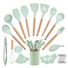 34 Pcs Silicone Kitchen Utensils Set Heat Resistant Non-Stick Cooking Tool With Measuring Cup Spoon Mat Hook Kitchen Accessories 3