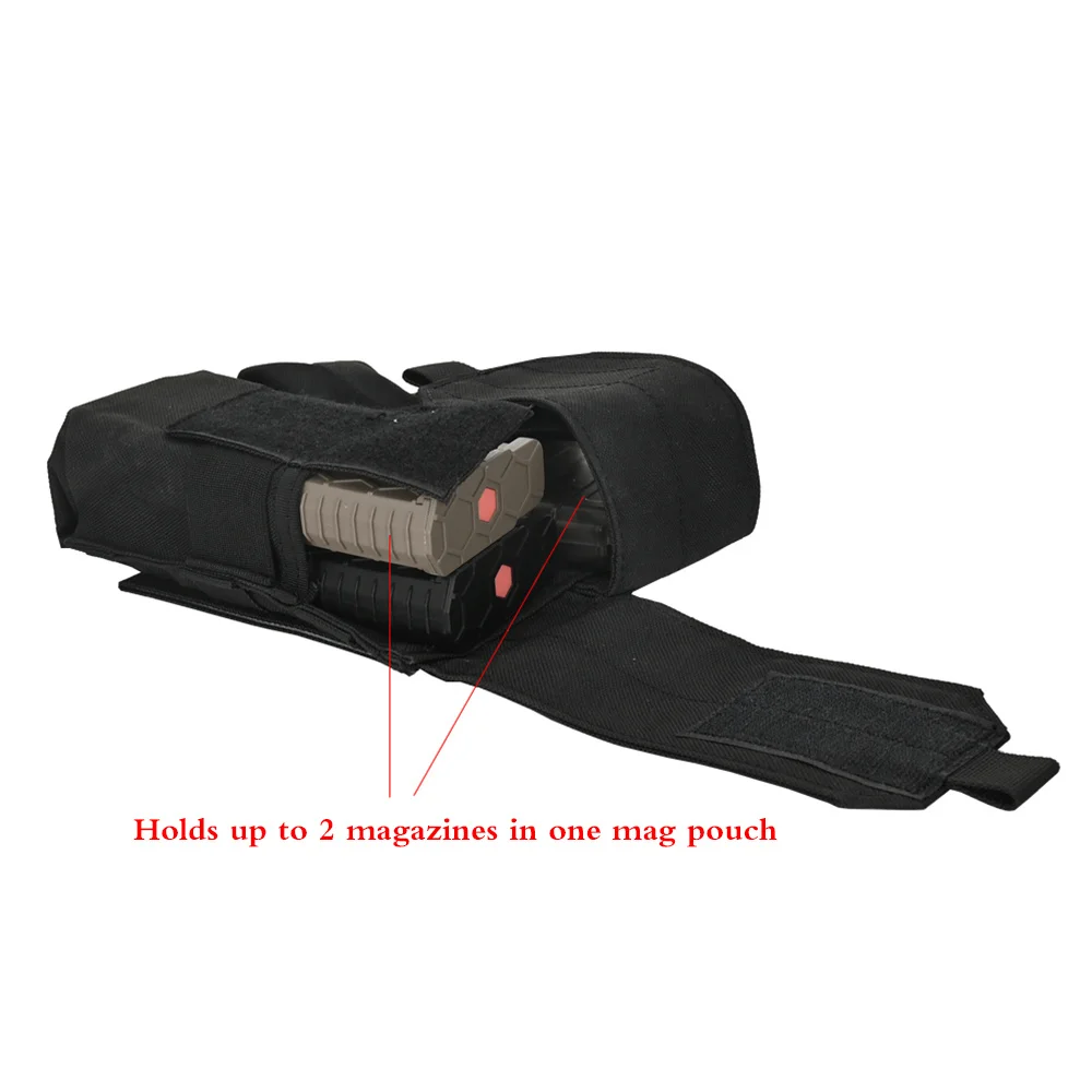 Tactical Molle Double Magazine Pouch Rifle Airsoft Paintball Shooting Holder Pack Mag Bag Carrier For M4 ​AK47 AR15 5.56 7.62mm