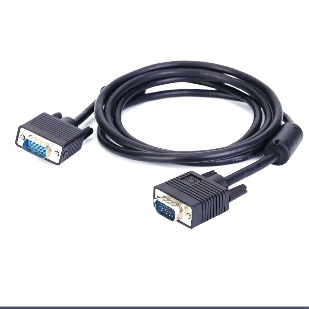 3.3ft 1.5M Supply Standard HD 15-Pin High Quality VGA to VGA 3+4 Monitor Cable Support 1080P