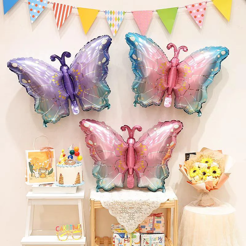 Vibrant Butterfly Aluminum Foil Balloons for Celebrations and Decor