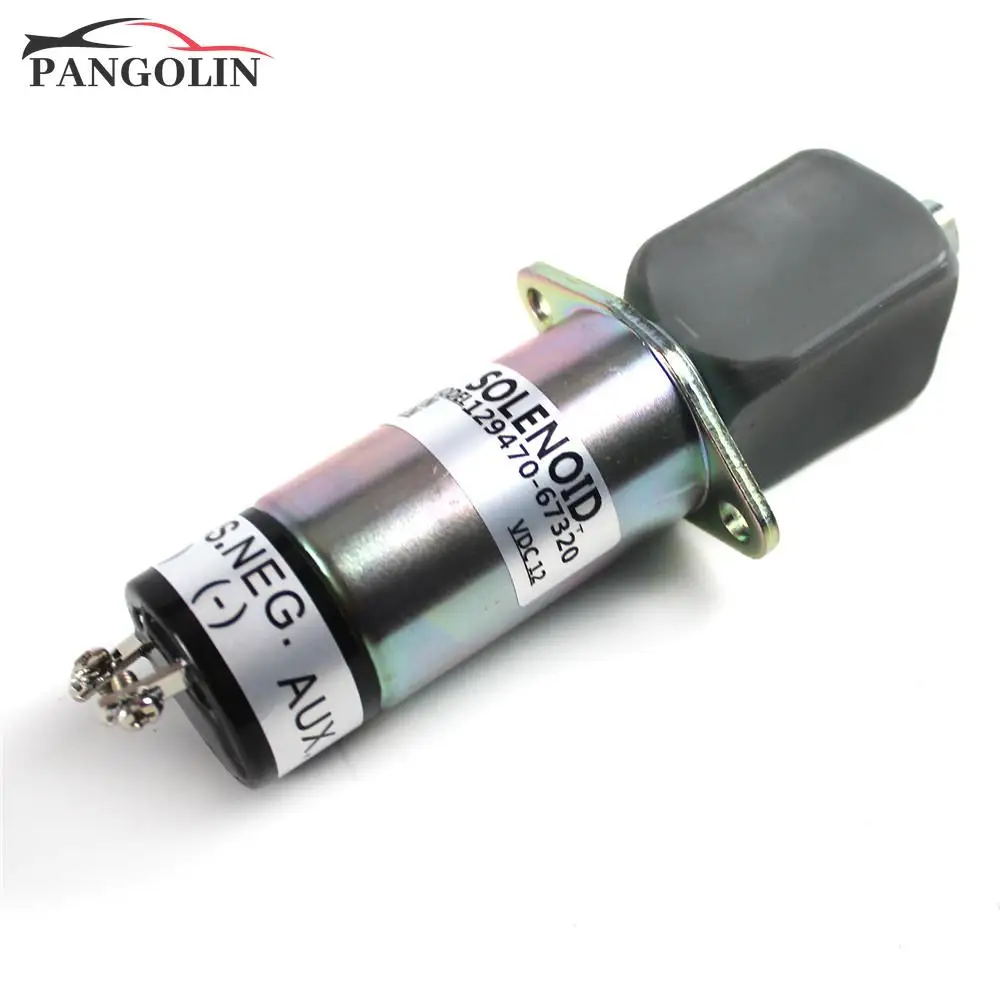 

1pc 12V Fuel Stop Solenoid 1502-12D6U1B1S1A 129470-67320 1504-12A6U1B1S2 for Yanmar Diesel with 3 Months Warranty