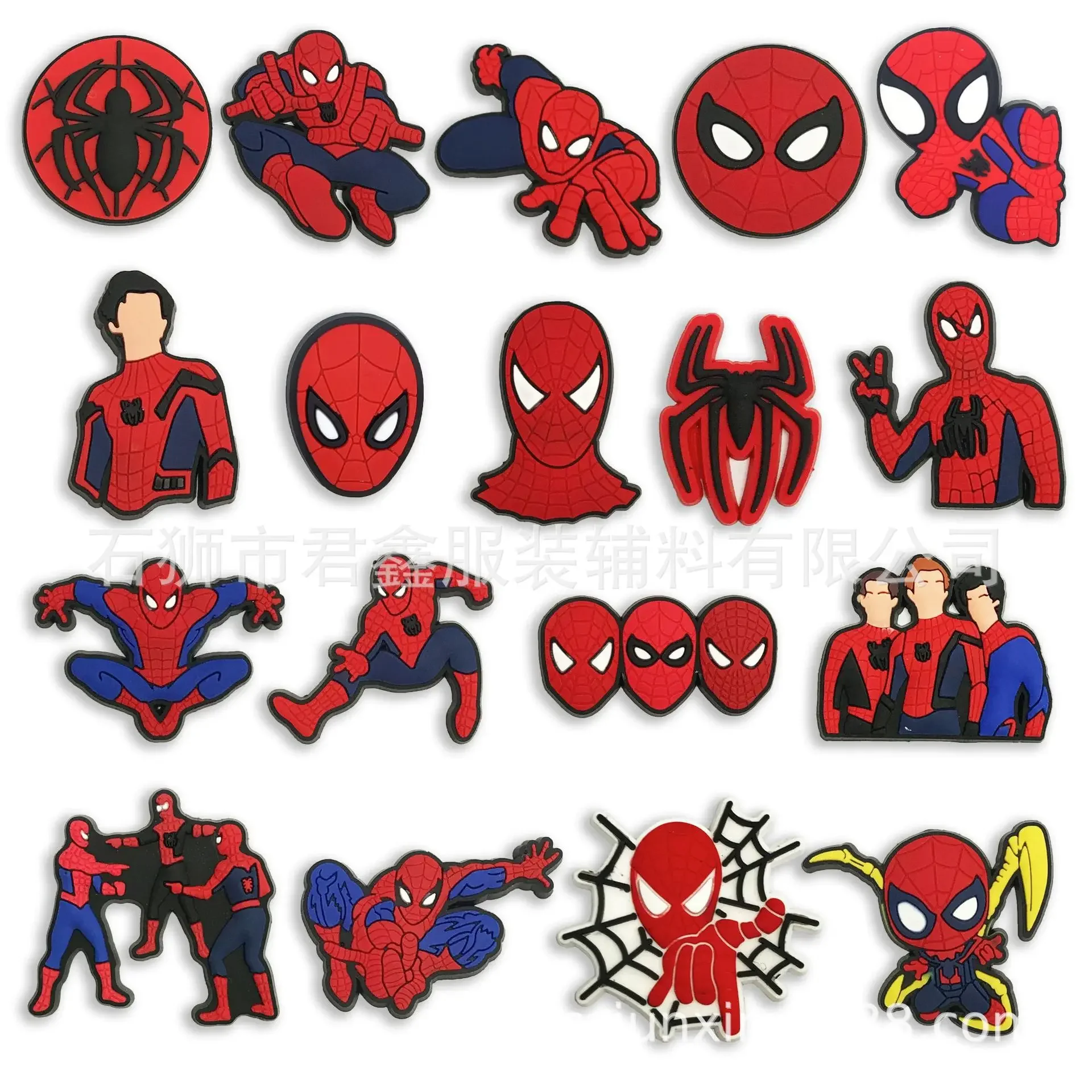Spiderman PVC DIY Shoe Crocx Decorations Charms Accessories Slippers Decoration Buckle Kid Boy Gifts 1pcs shoe charms