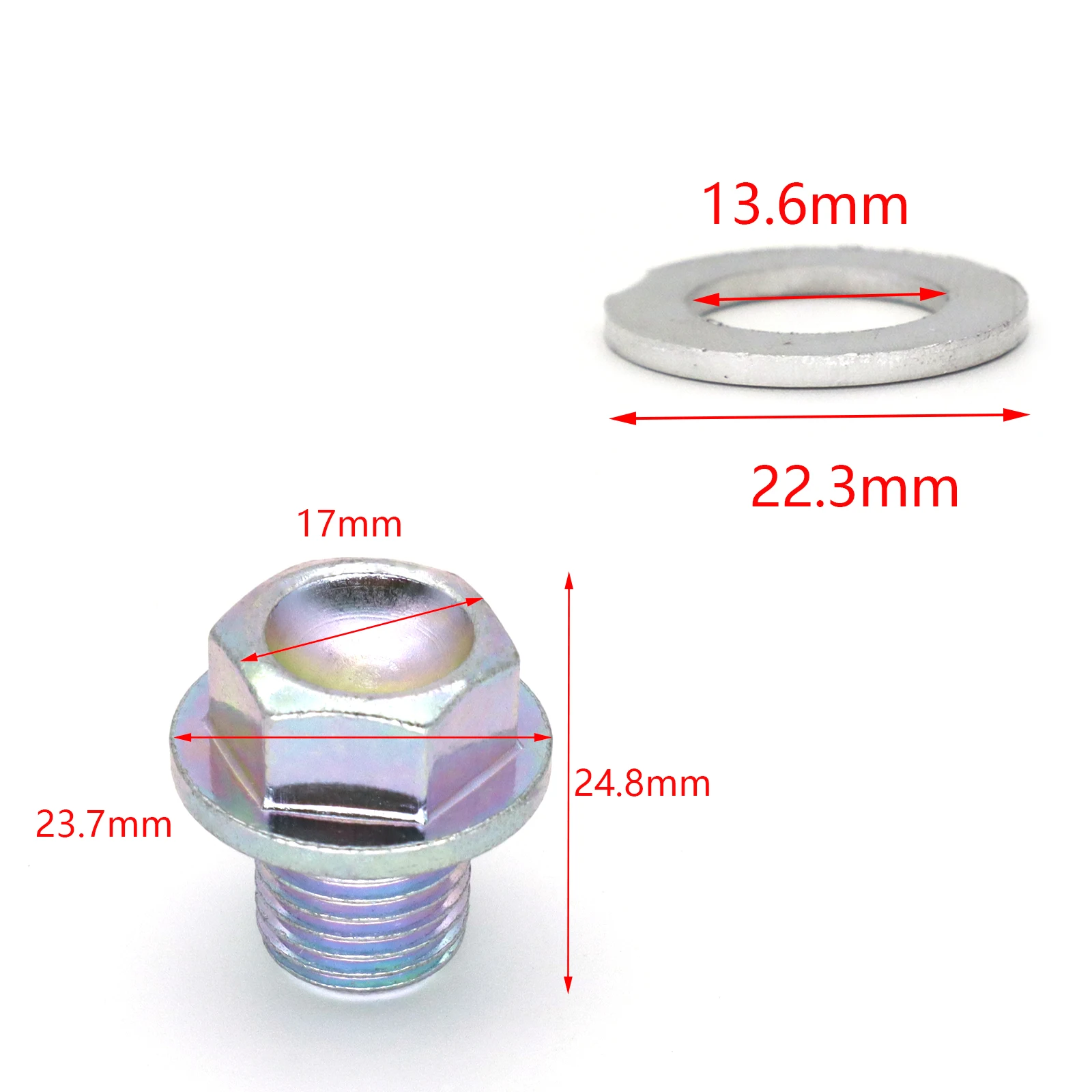 1Pc Car Oil Pan Drain Sump Bolt Plug + Washer oil drain plug gasket oil drain plug seal washer sealing washers For Honda Civic CR-V Accord Acura TL Legend MDX NXS RDX