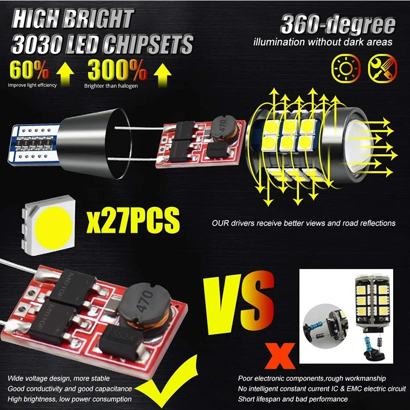 W16W T15 921 LED  ĵ ڵ ,  Ʈ,  3030SMD,  ȣ      , 2 
