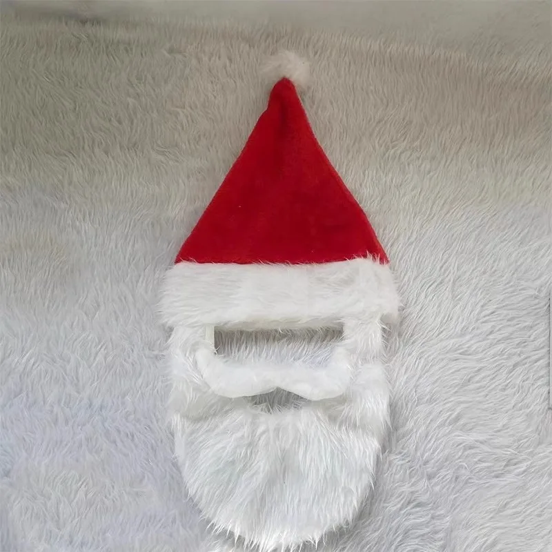Santa Claus Beard Christmas Hat Decorations Cosplay Wig & Beard Children Adults Xmas Cap Supplies Comfortable Multi-Functional christmas hat holder christmas fake eyebrows