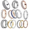 Winter Collection 100%925 Sterling Silver Ring Luxury Love full Zircon ring of different widths Girlfriend Gift women's jewelry 1
