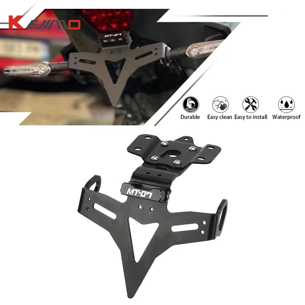 야마하 MT-07 FZ-07 테일 티디 2022 2023 2013-2020 2021 케이지 리어 펜더 레지스터 브래킷 번호판 홀더 MT 07 MT07