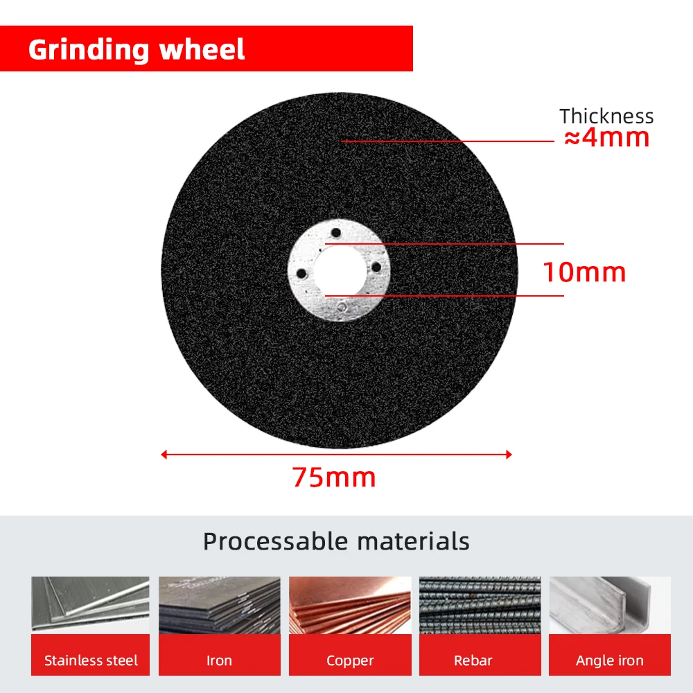 Cutting Disc 5pcs/Set 75mm 3Inch Grinding Wheel Metal Woodworking Stone Marble for Mini Angle Grinder