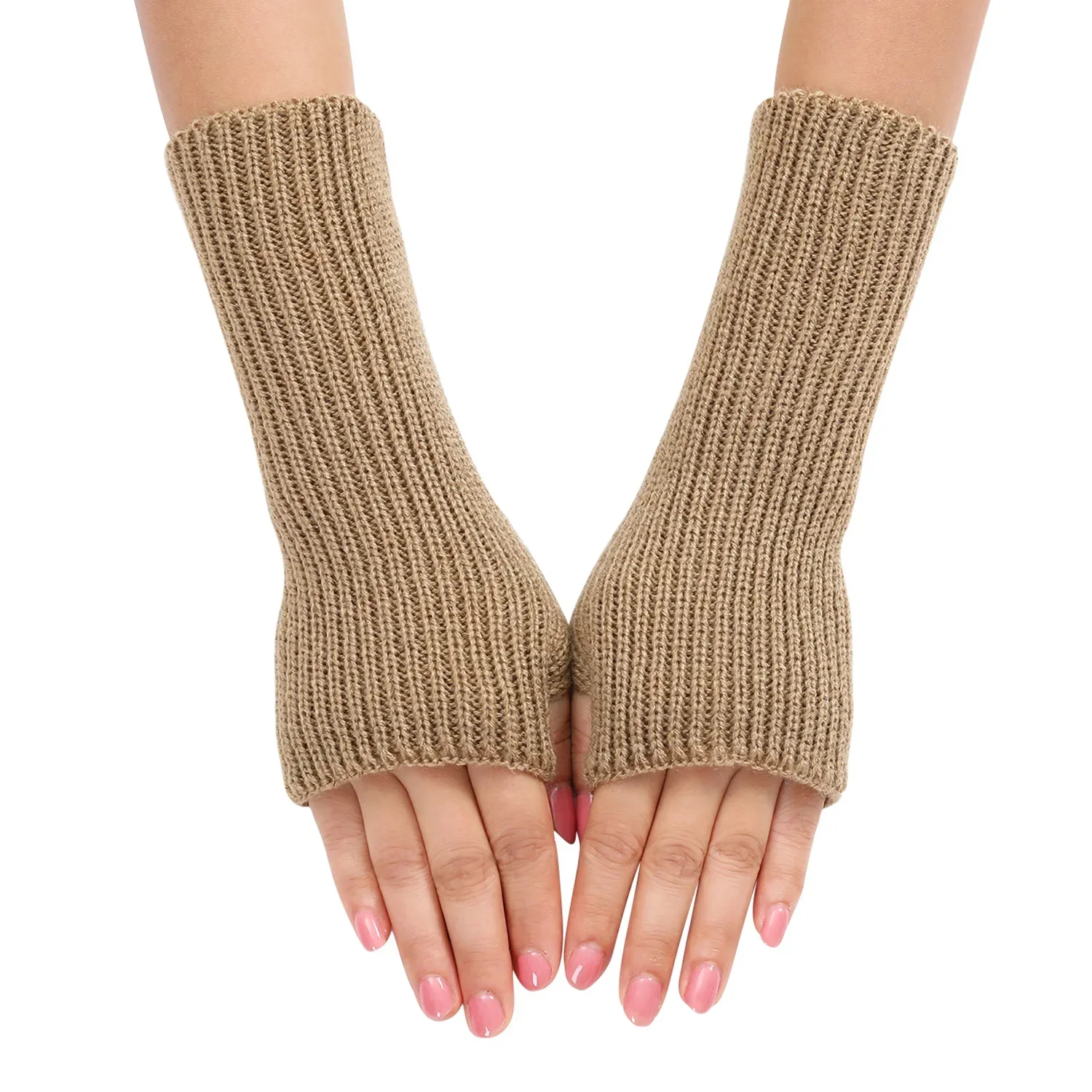 20 Cm Fingless Gloves for Wmen Winter Warm Arm Warmer Knitted Warm Girls Gloves Korean Style Hand Warmer Fashion Mittens