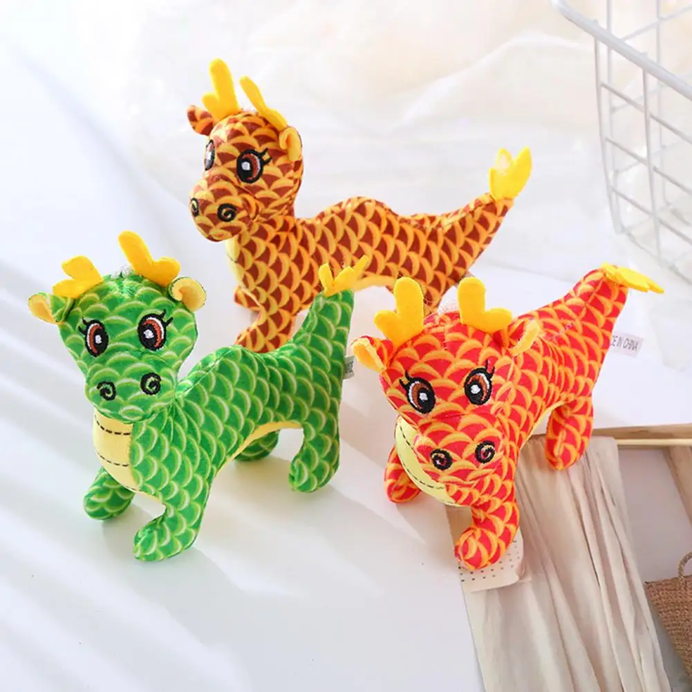 

Spring Festival Gift Idea Chinese Style Dragon Plush Pendant Year of 2024 Zodiac Doll Soft Stuffed Ornament Home Party