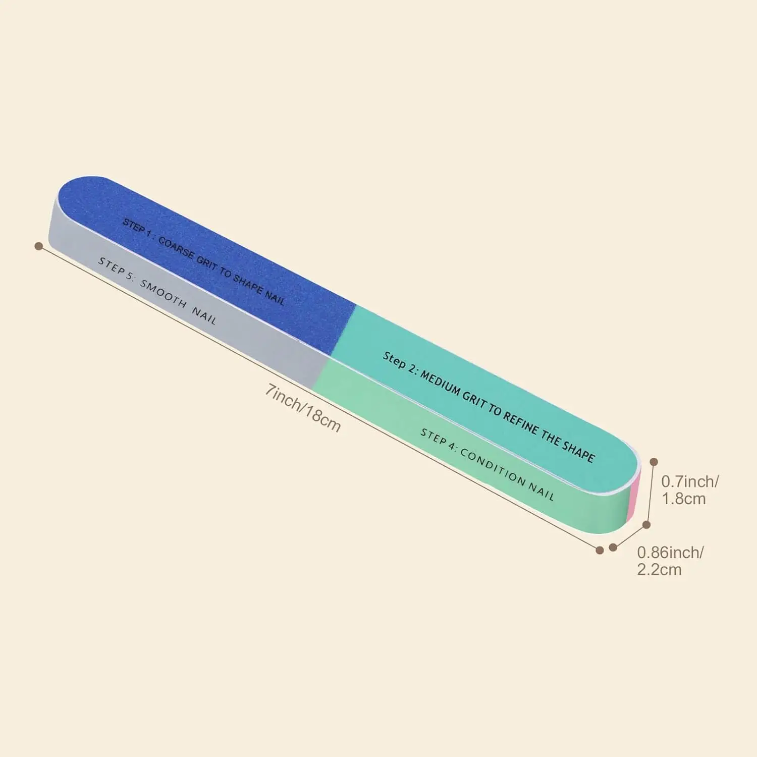 7 Sides Nail Files Professional Polisher For Nail Art Manicure Polishing Block Accessories Cream Tools