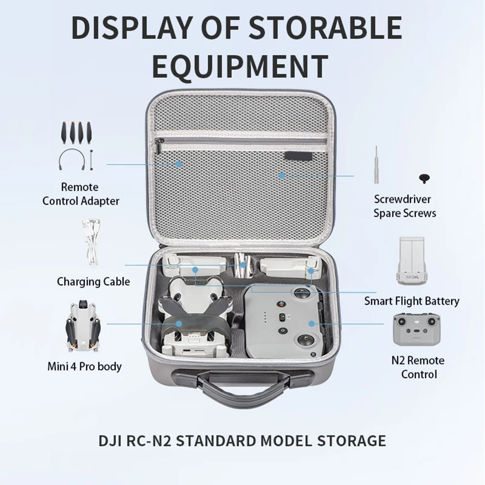 Carrying Bag Storage Case Portable Dustproof Travel Case Handbag Compatible For DJI Mini 4 Pro Drone Accessories