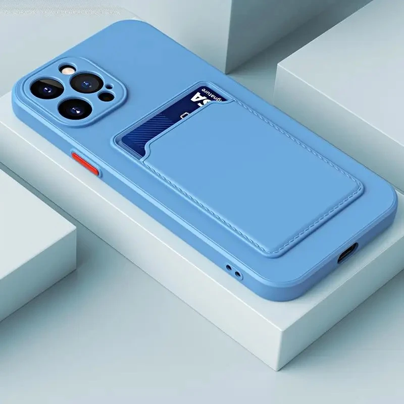 Universal Card Holder Wallet Shockproof Silicone Phone Cover