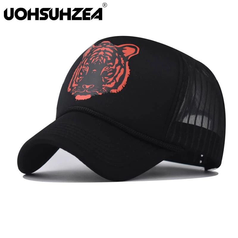 

UOHSUHZEA Brand Unisex Tiger Mesh Truck Driver Hat Baseball Hat Hip Hop Hip Hop Hat Farm Hat Dad Adjustable Hat Men's and Women'
