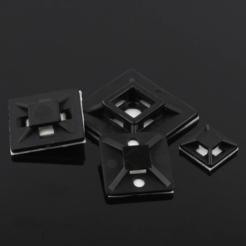 Description Picture 5 of item30/50pcs HS Self Adhesive Cable Tie Bases Mount Strong Glue Wire Wall Holder Car Fixing Seat Clips Suction Position Sucker