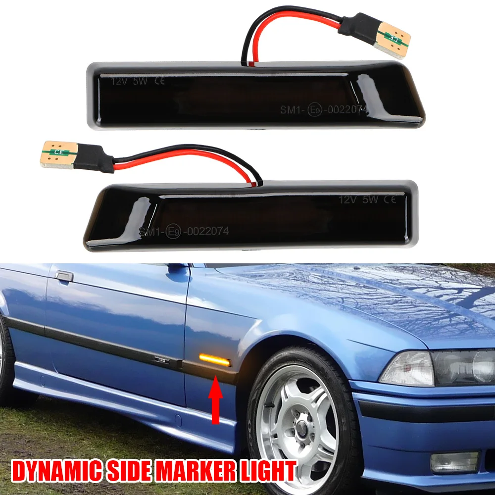 12V Car Turn Signal Lights LED Flashing Dynamic Side Marker Lamps