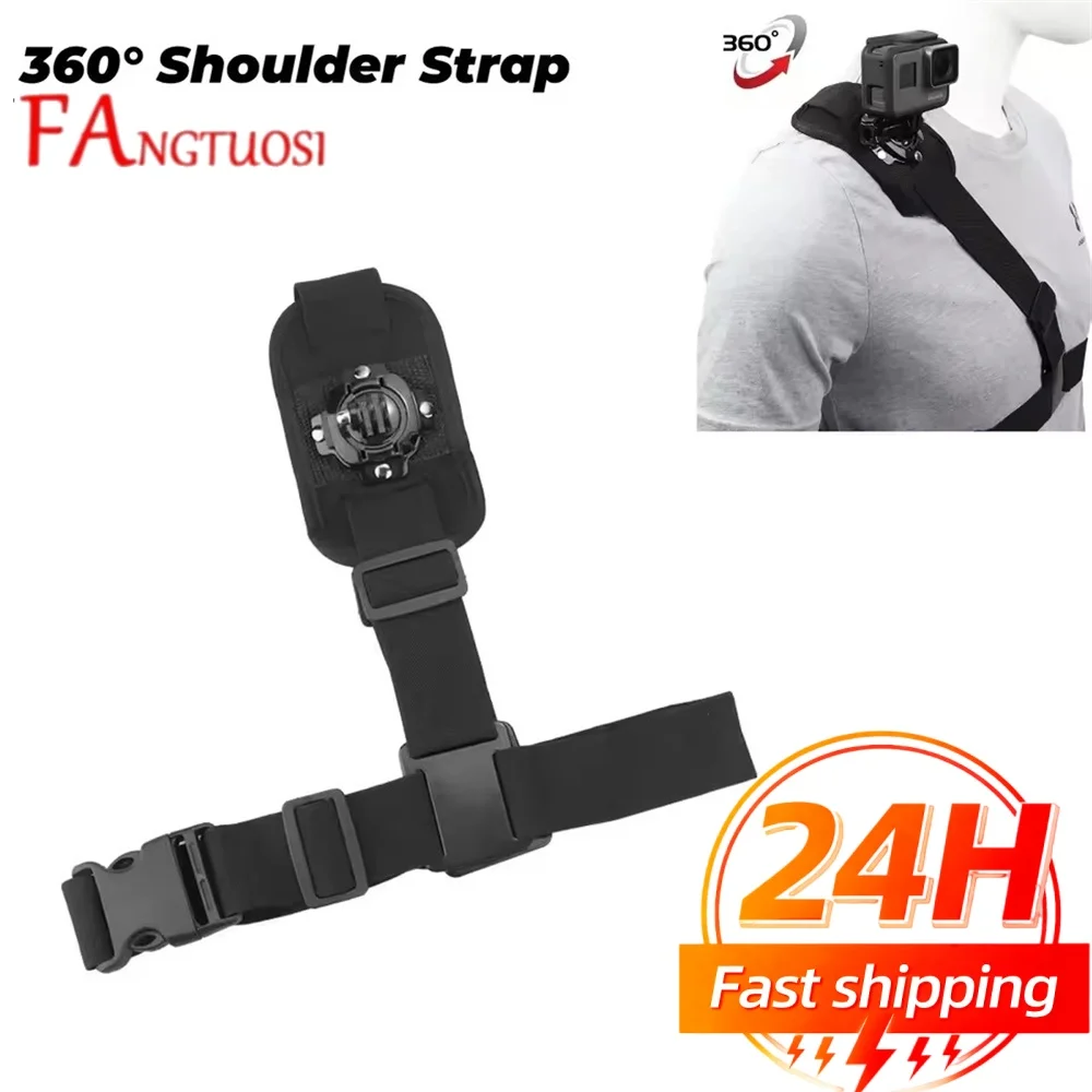 Support de caméra action étanche blanc avec coque de protection transparente, vue de face